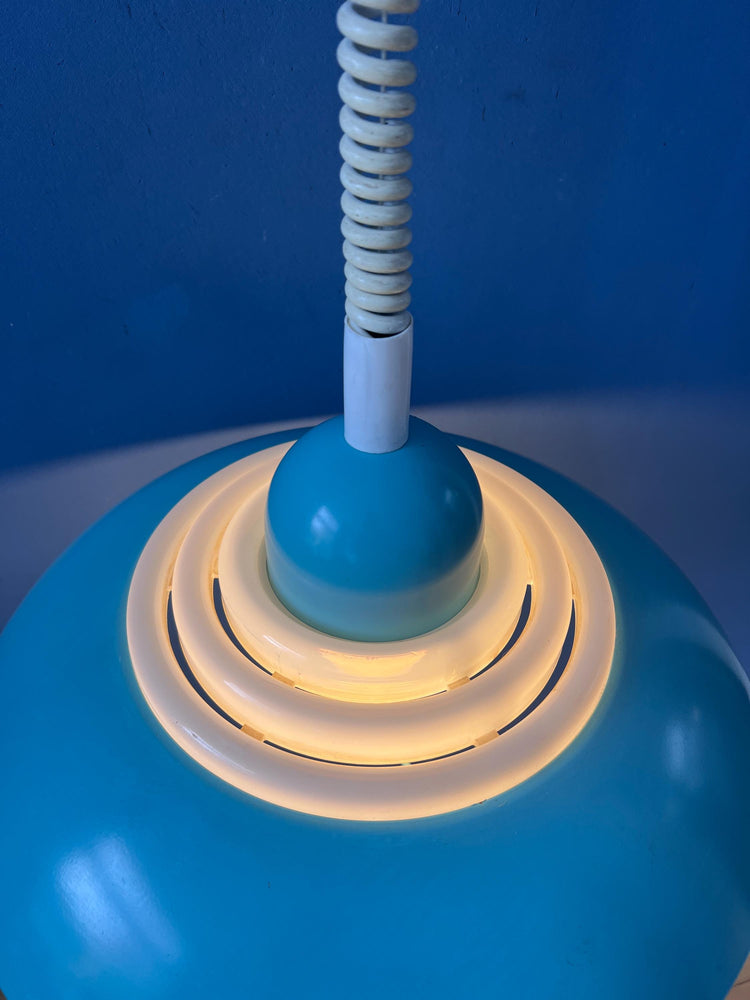 Blue UFO Space Age Pendant Lamp by Knud Christensen