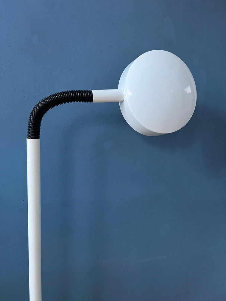 Vintage Hala White Metal Space Age Floor Lamp