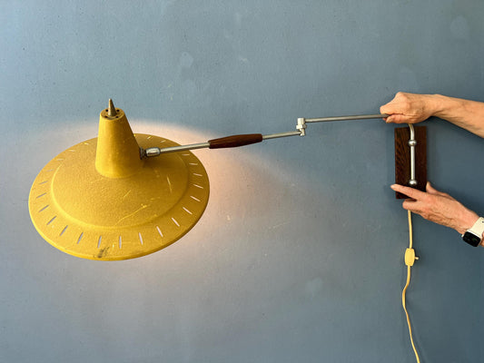 Vintage Swing Arm Van Doorn Wall Lamp in Style of Rietveld's Panama