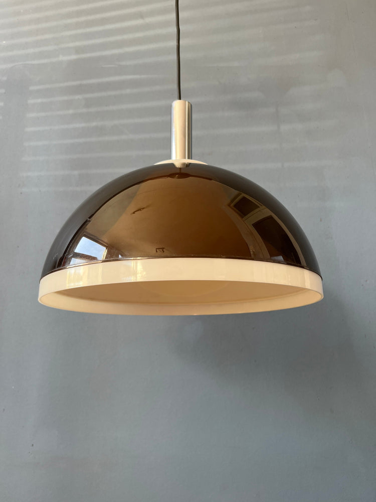 Dijkstra Brown Smoked Acrylic Glass Space Age Pendant Lamp