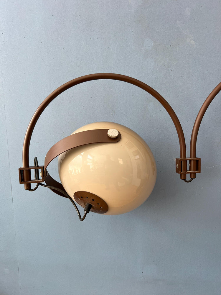 Mid Century Dijkstra Space Age Double Arc Wall Lamp