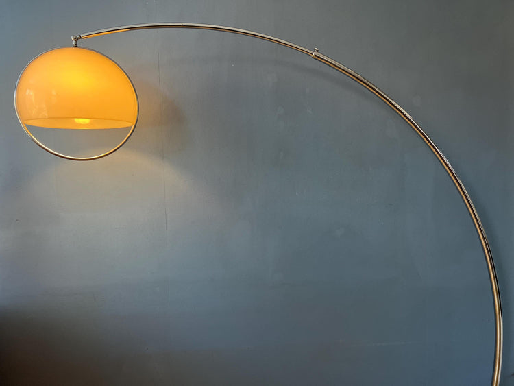 Vintage Mid Century Guzzini Space Age Arc Floor Lamp