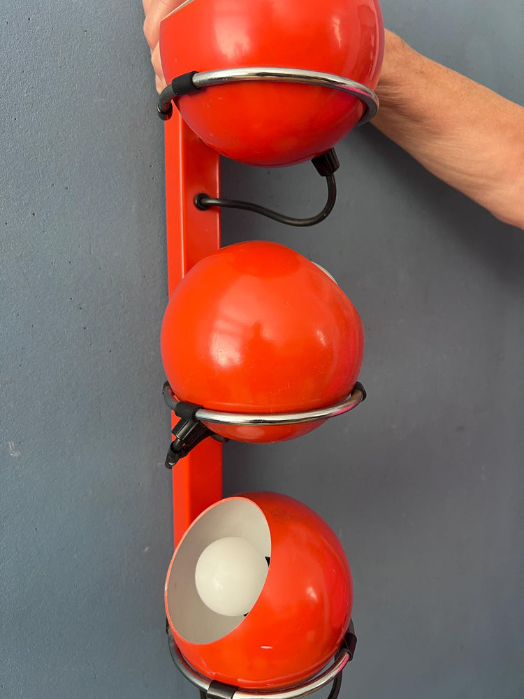 Mid Century Red GEPO Space Age Eyeball Wall Lamp