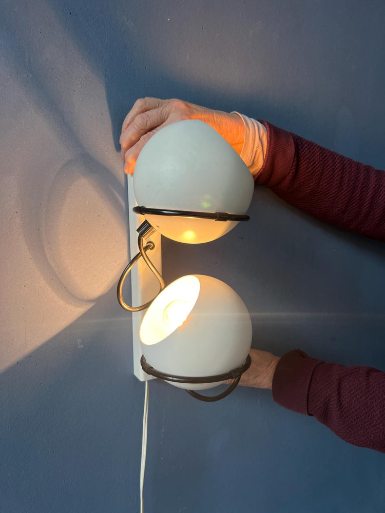 White GEPO Space Age Eyeball Wall Lamp