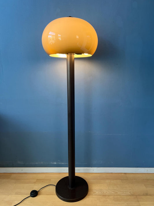 Vintage Brown Acrylic Glass Mushroom Floor Lamp