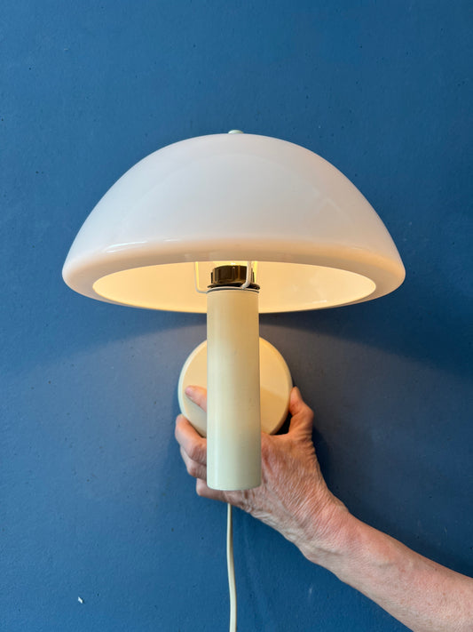 White Herda Mushroom Space Age Wall Light