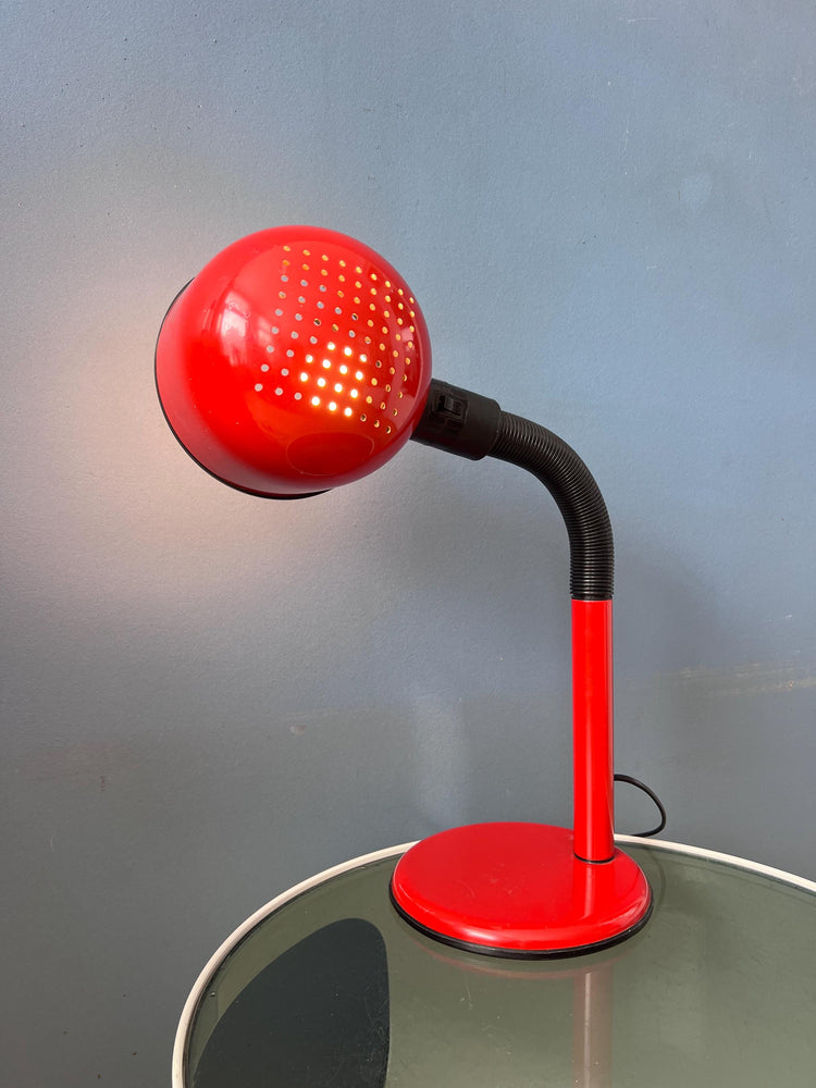 Mid Century Flexible Red Space Age Table Lamp