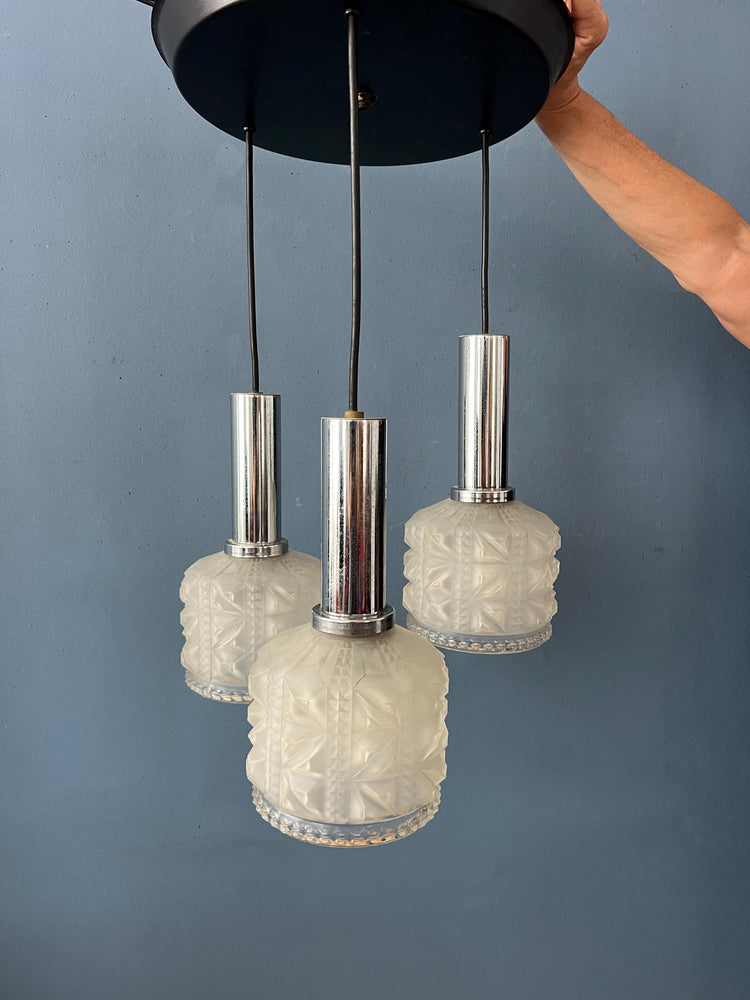 Vintage Cascade Frosted Glass Pendant Lamp