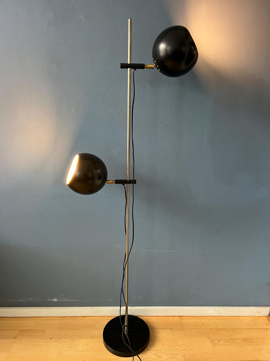Vintage Mid Century Black Eyeball Floor Lamp