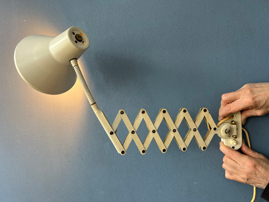 Mid Century White Scissor Wall Light