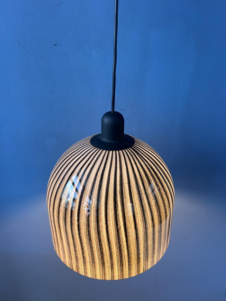 Mid Century Glass Hanging Lamp By Peill and Putzler