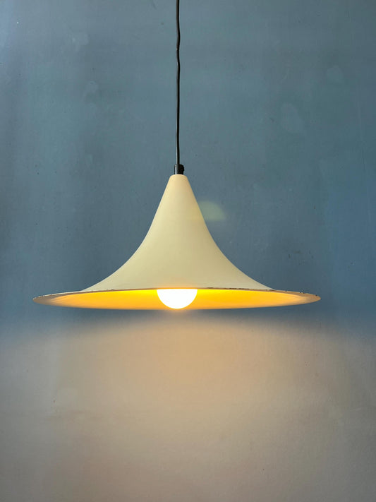 Vintage Metal Witch Hat Space Age Pendant Lamp