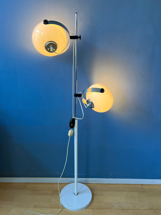 White Mid Century Dijkstra Mushroom Floor Lamp