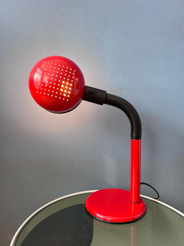 Mid Century Flexible Red Space Age Table Lamp