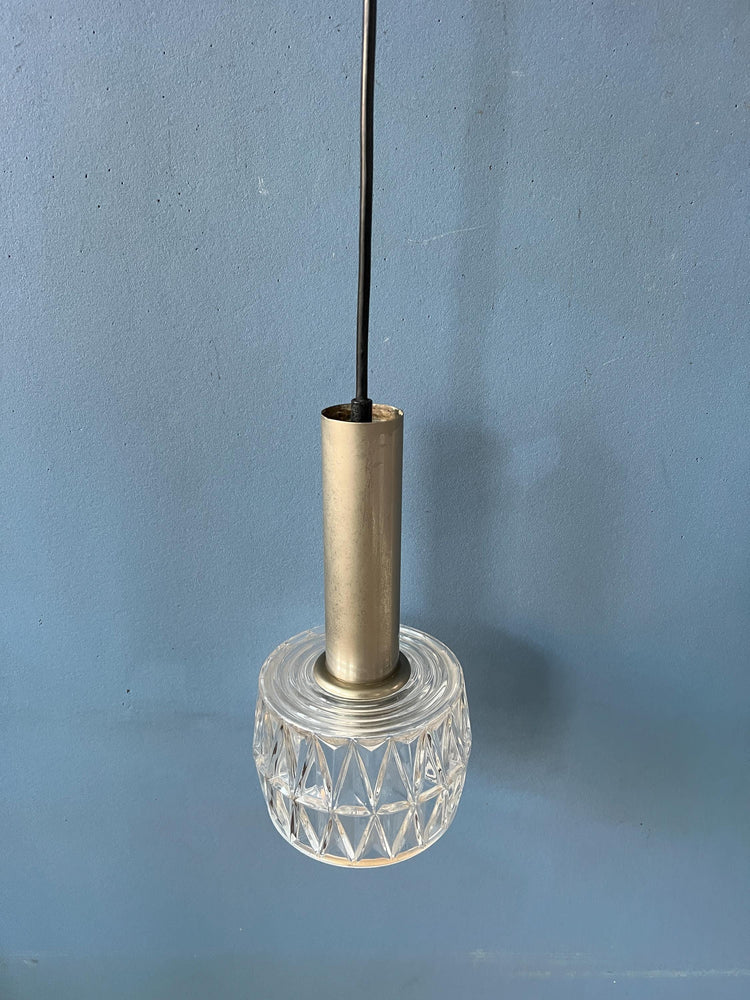 Mid Century Crystal Glass Pendant Lamp