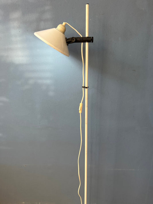 White Mid Century Space Age Woja Floor Lamp