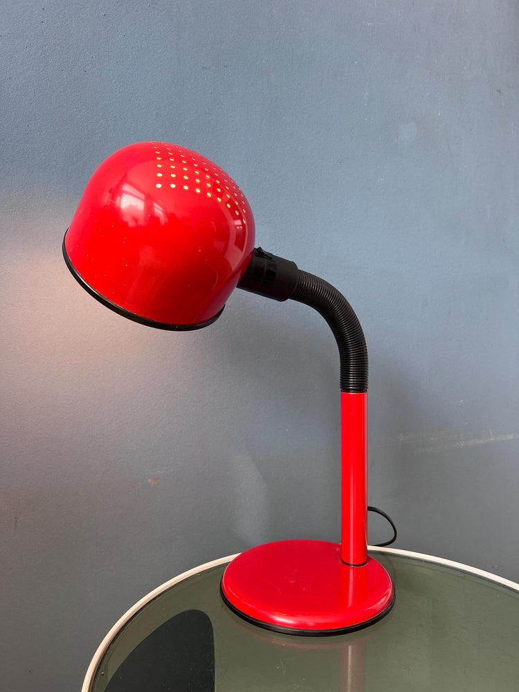 Mid Century Flexible Red Space Age Table Lamp