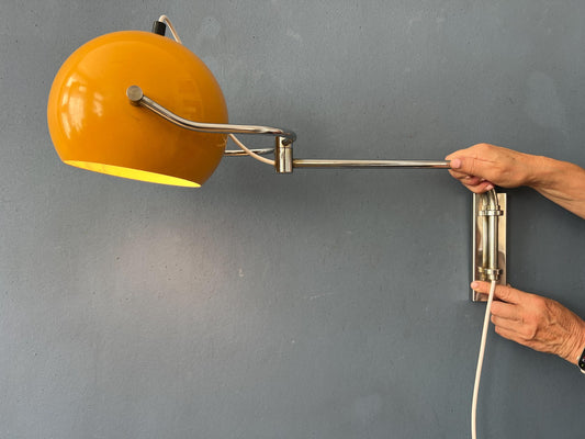 Vintage Yellow GEPO Eyeball Wall Lamp