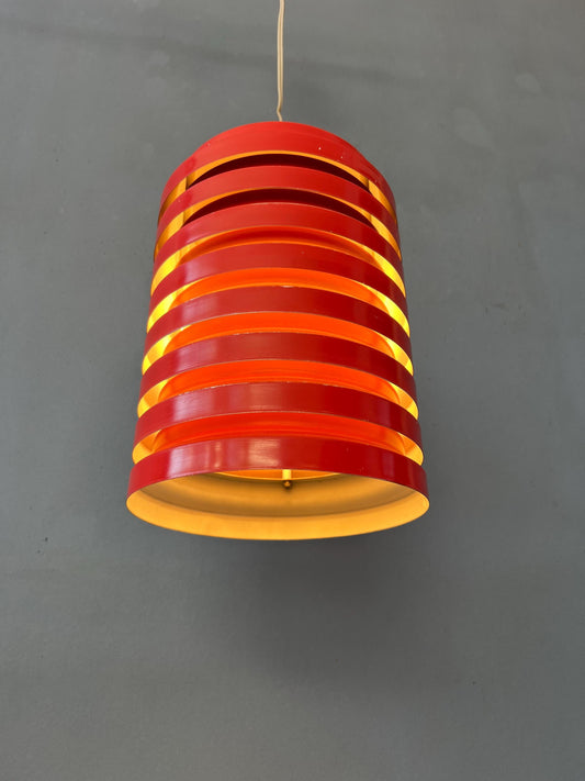 Vintage Red Danish Mid Century Pendant Lamp