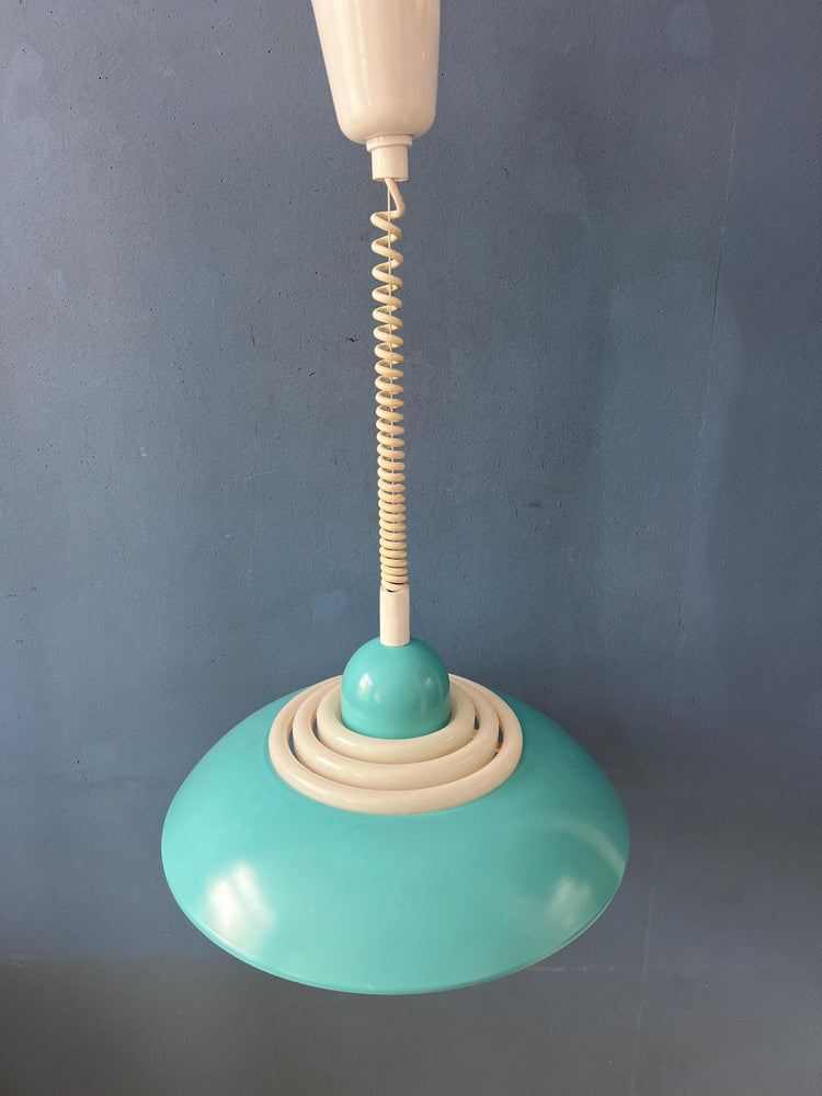 Blue UFO Space Age Pendant Lamp by Knud Christensen