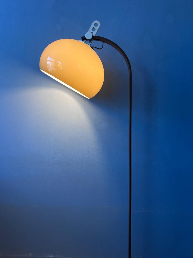 Vintage Dijkstra Mushroom Floor Lamp | Brown Mid Century Space Age Light