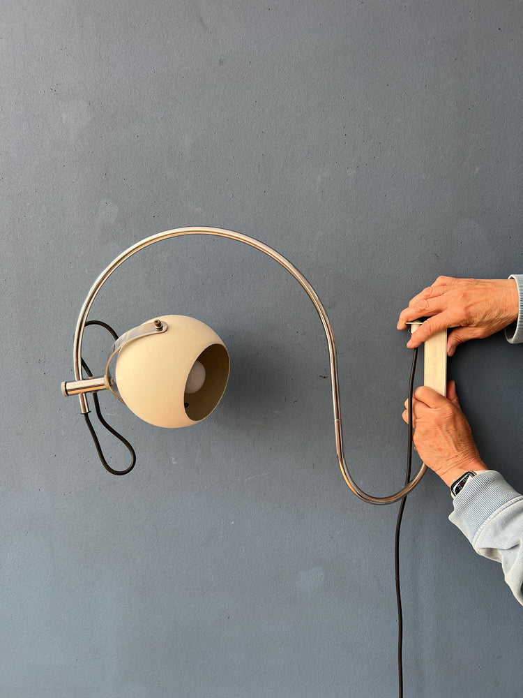 Vintage Anvia Double Arc Eyeball Wall Lamp