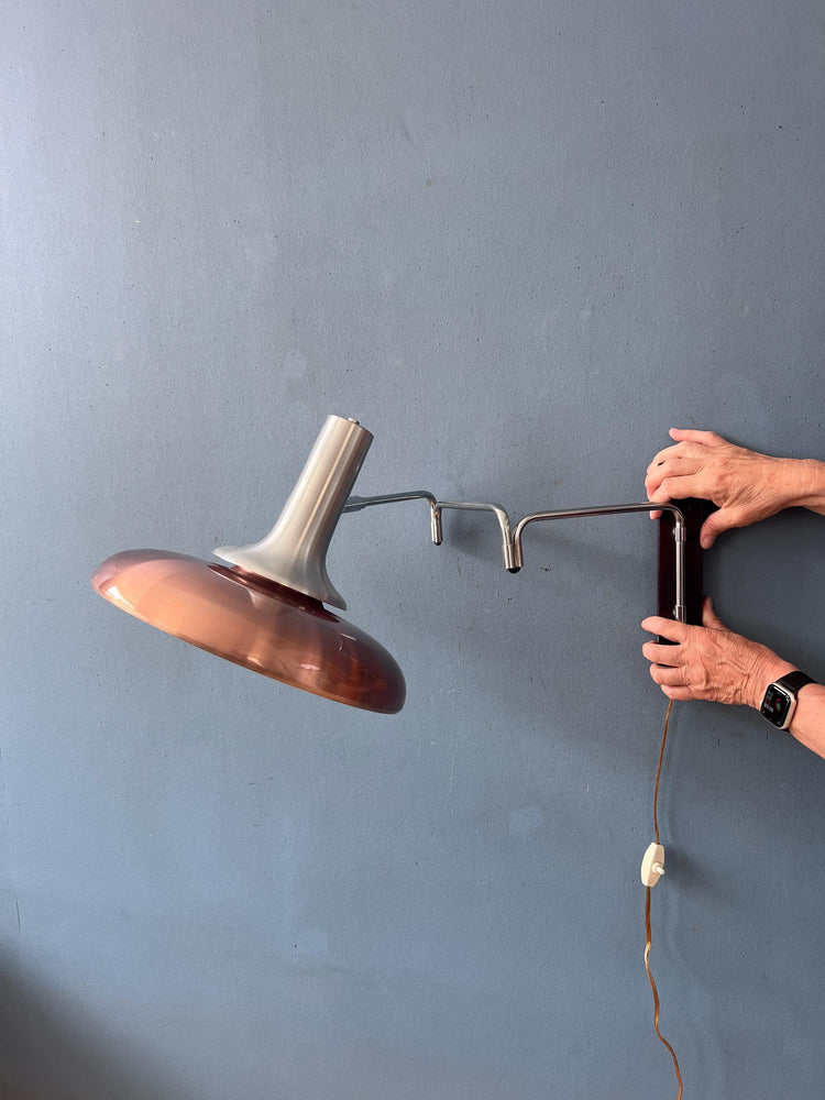 Vintage Lakro Swing Arm Space Age Wall Lamp