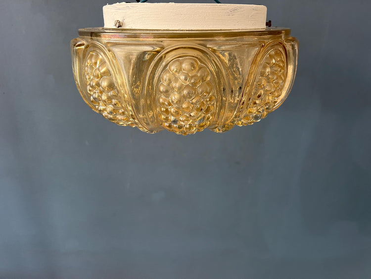 30s Flush Mount Glass Ceiling Lamp