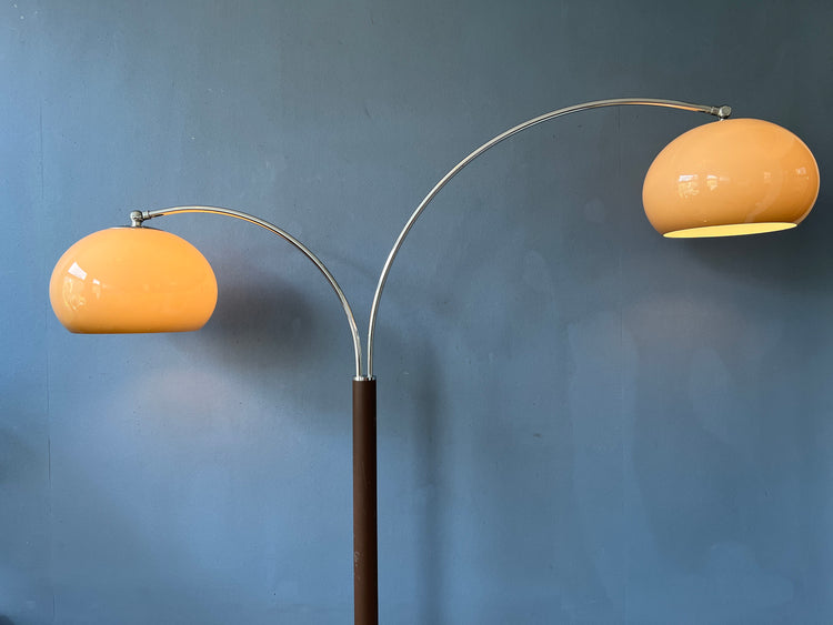 Mid Century Dijkstra Double Arc Mushroom Floor Lamp