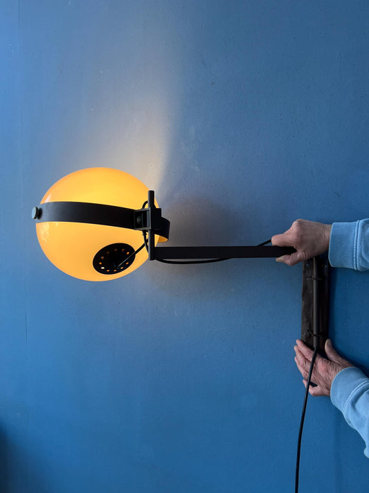 Vintage Swing Arm Dijkstra Space Age Mushroom Wall Lamp