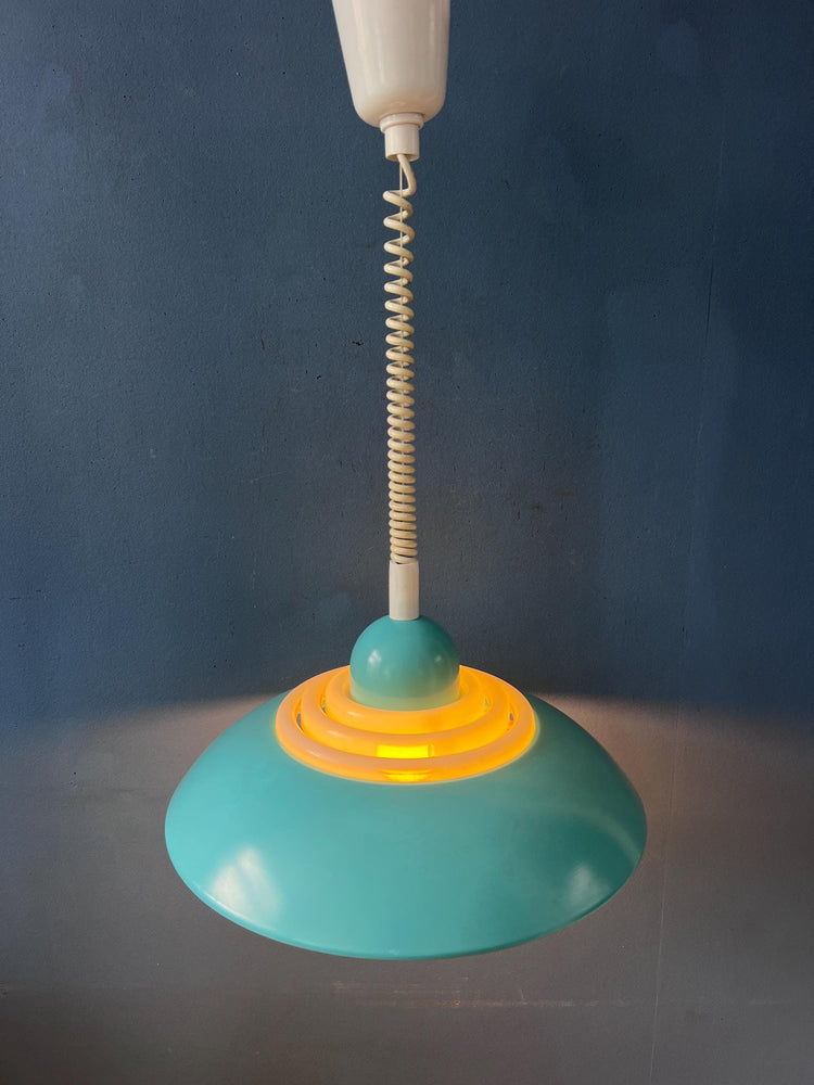Blue UFO Space Age Pendant Lamp by Knud Christensen