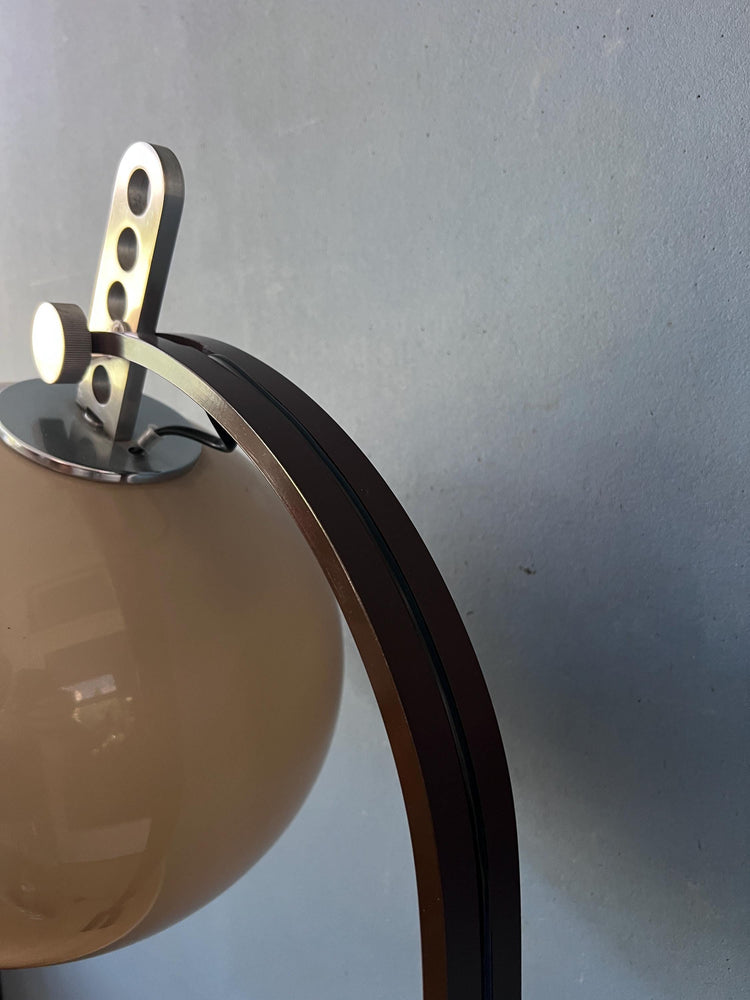 Vintage Dijkstra Mushroom Floor Lamp | Brown Mid Century Space Age Light