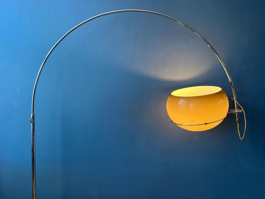 Mid Century Space Age Mushroom Arc Floor Lamp by GEPO