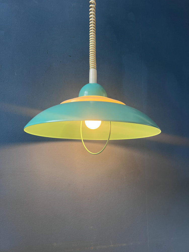 Blue UFO Space Age Pendant Lamp by Knud Christensen