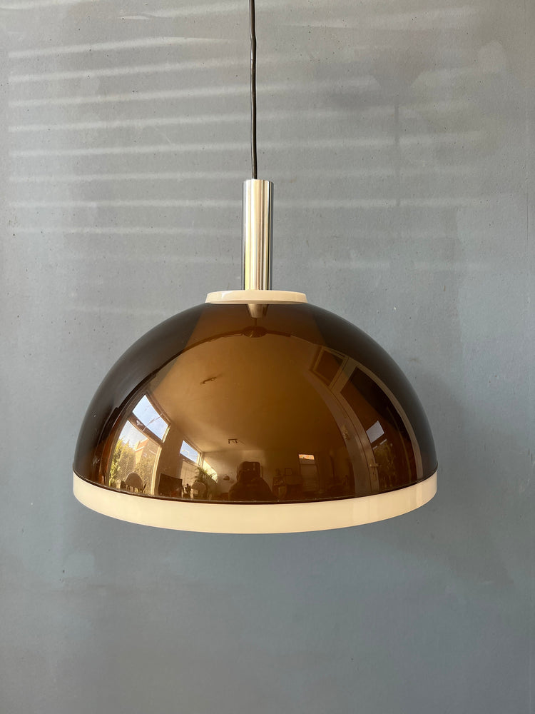 Dijkstra Brown Smoked Acrylic Glass Space Age Pendant Lamp