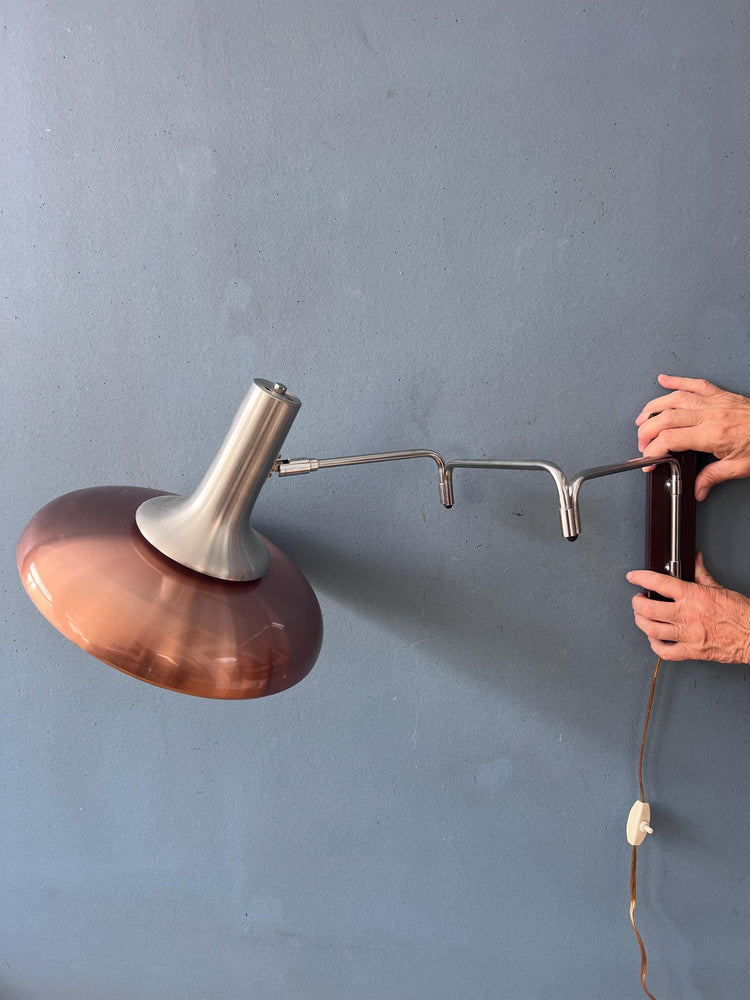 Vintage Lakro Swing Arm Space Age Wall Lamp