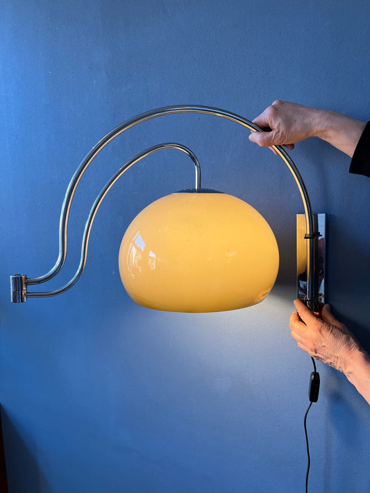 Mid Century Dijkstra Space Age Double Arc Mushroom Wall Lamp