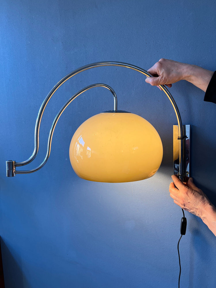 Mid Century Dijkstra Space Age Double Arc Mushroom Wall Lamp