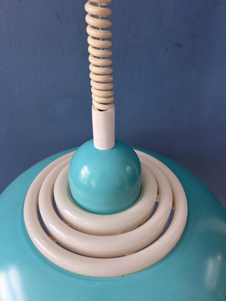 Blue UFO Space Age Pendant Lamp by Knud Christensen