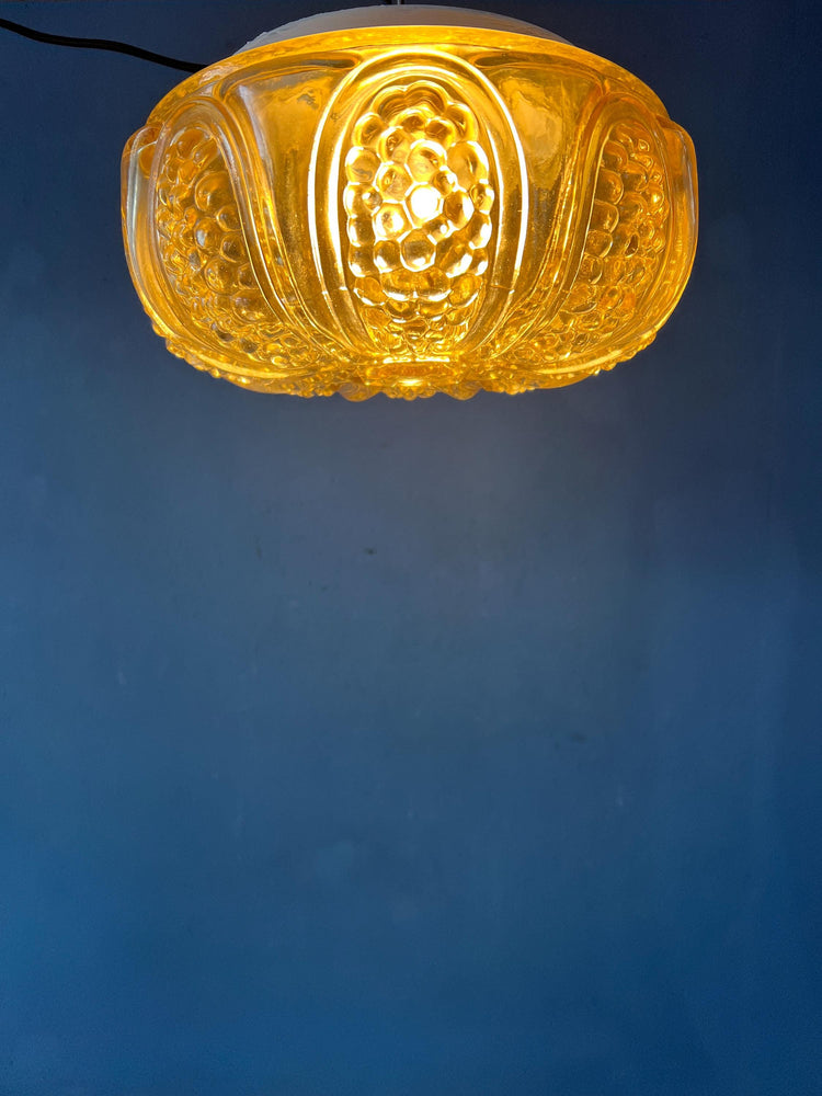 30s Flush Mount Glass Ceiling Lamp