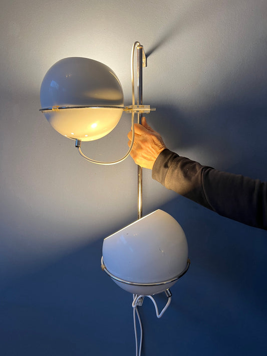 White Mid Century GEPO Eyeball Wall Lamp