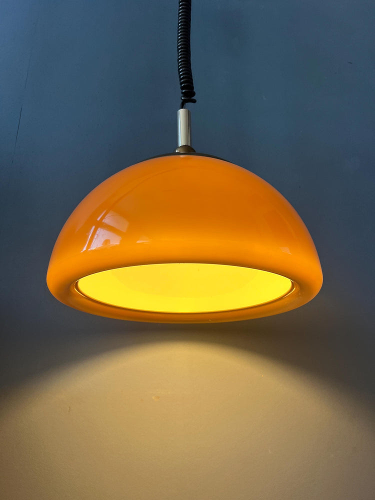 Vintage Cosack Leuchten Plexiglass Brown - Orange Pendant Lamp