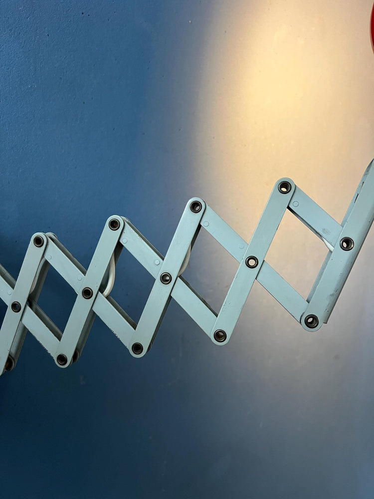 Red and White Hala Scissor Wall Lamp