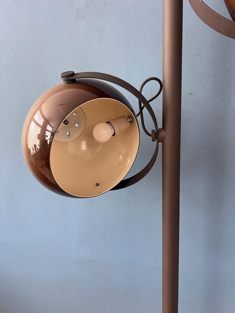 Herda Standing Lamp - Mushroom Floor Lamp - Brown Mid Century