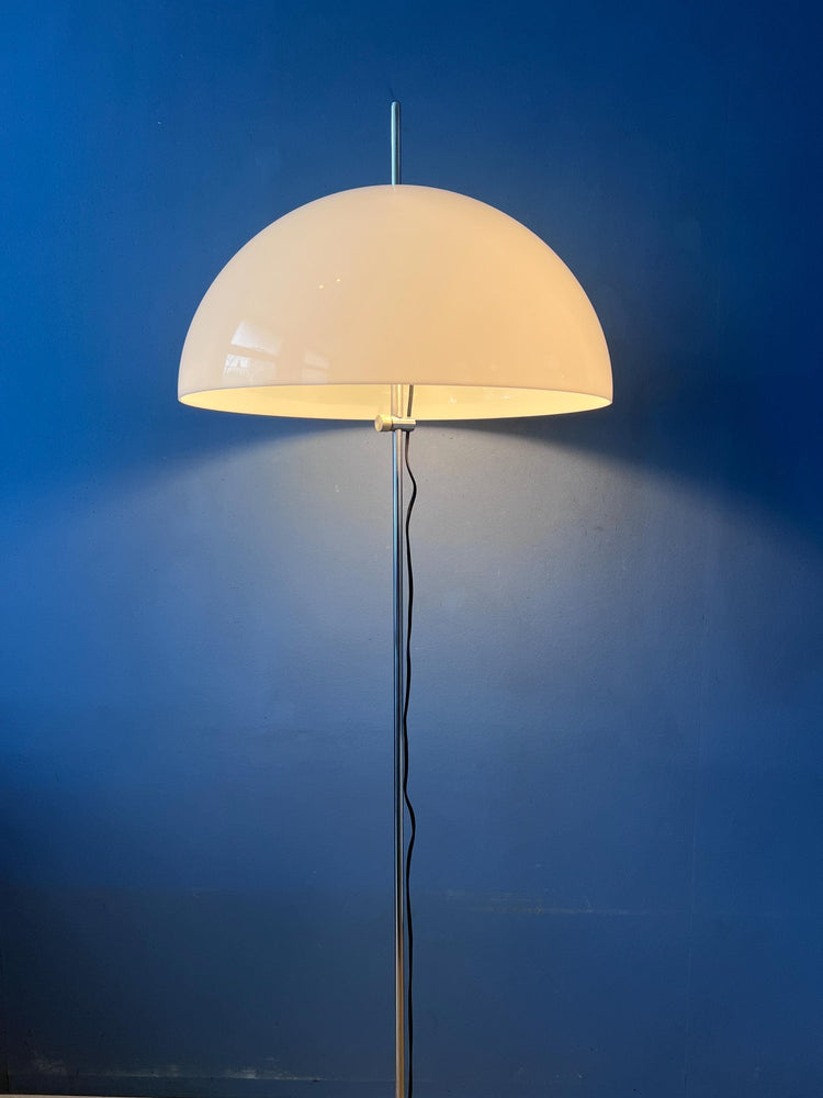 Vintage GEPO Space Age Mushroom Floor Lamp, White Acrylic Glass Shade