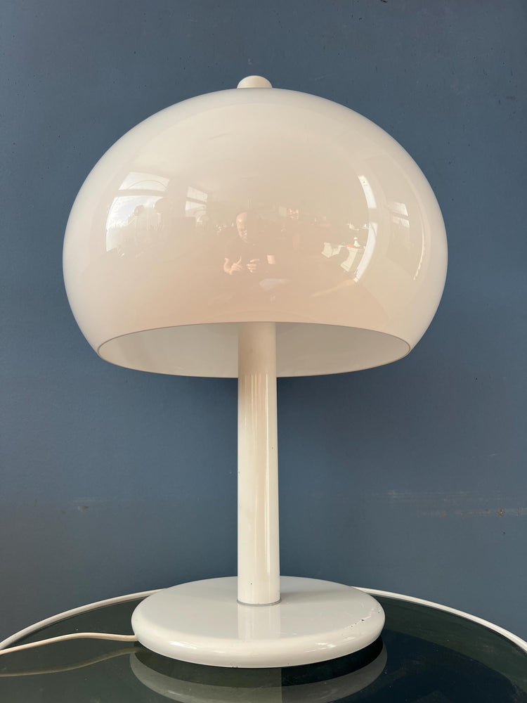 White Vintage Dijkstra Space Age Mushroom Table Lamp