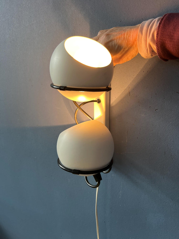 White GEPO Space Age Eyeball Wall Lamp