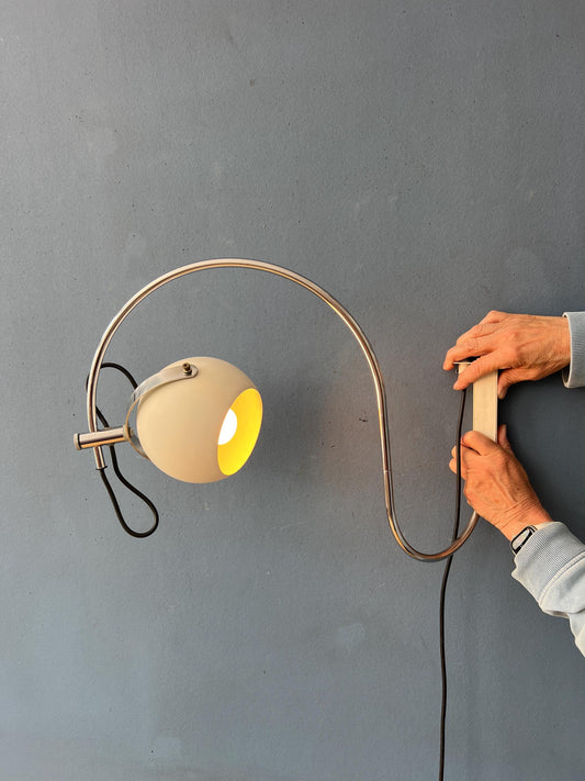 Vintage Anvia Double Arc Eyeball Wall Lamp