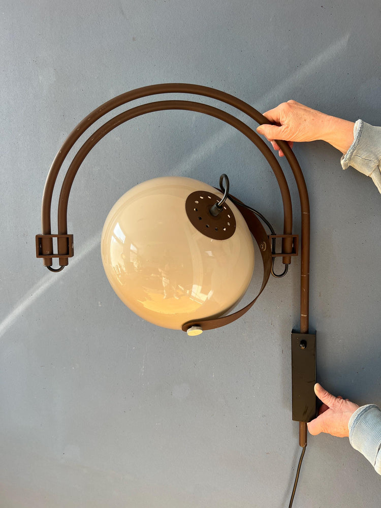 Mid Century Dijkstra Space Age Double Arc Wall Lamp