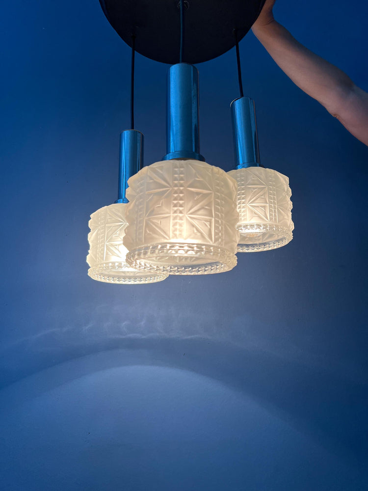 Vintage Cascade Frosted Glass Pendant Lamp
